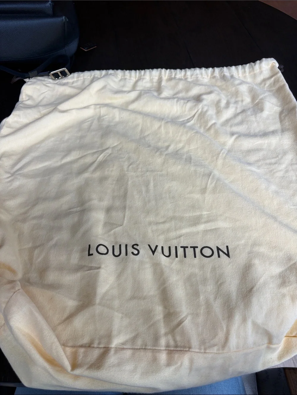 Louis Vuitton Men's Black Leather Backpack - Sleek Everyday Carry